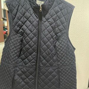 Quilted Navy Vest